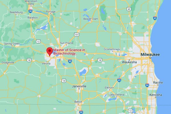 regional map surrounding Madison Wisconsin
